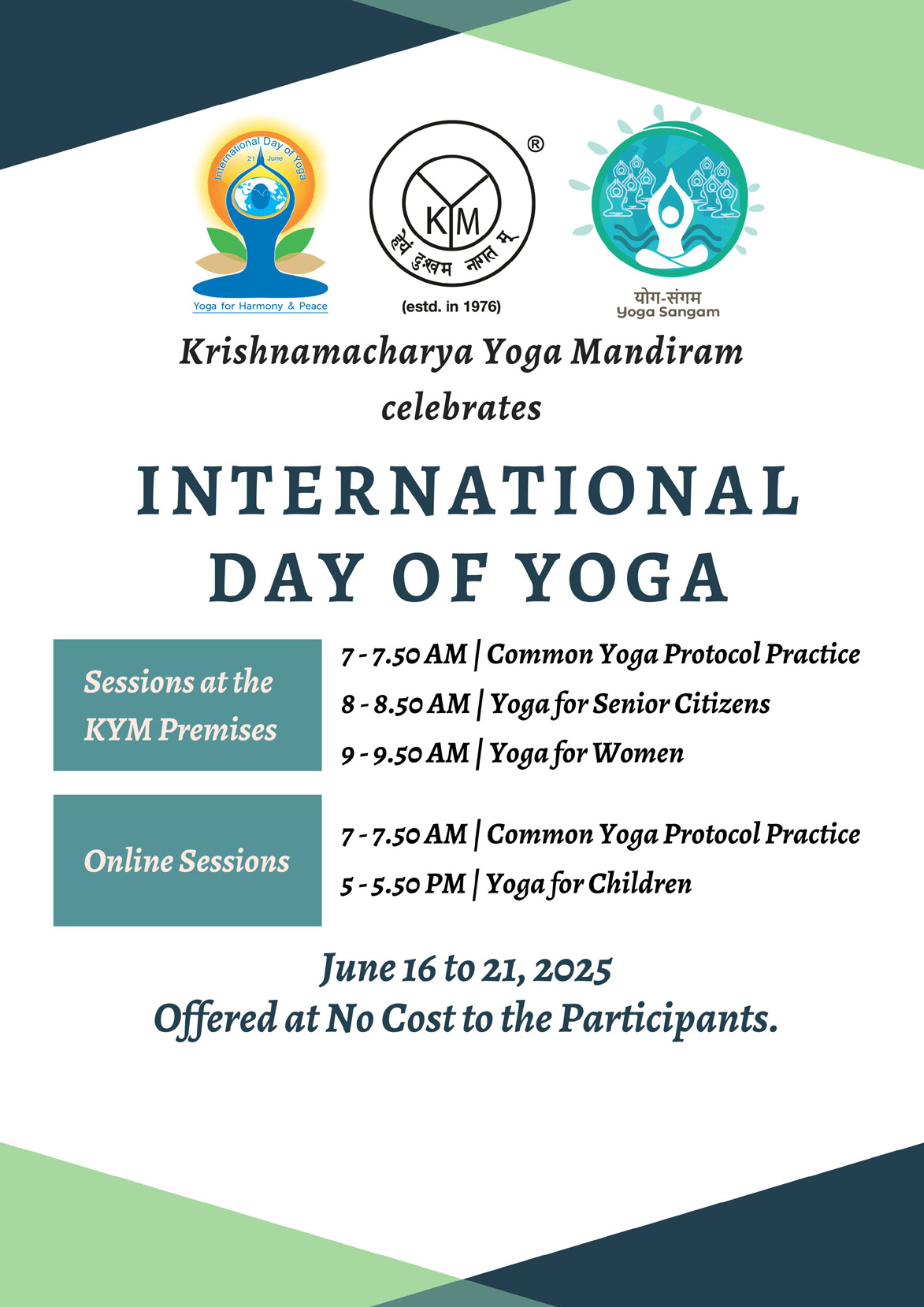 Yoga Sangam | International Day of Yoga Celebrations at KYM
